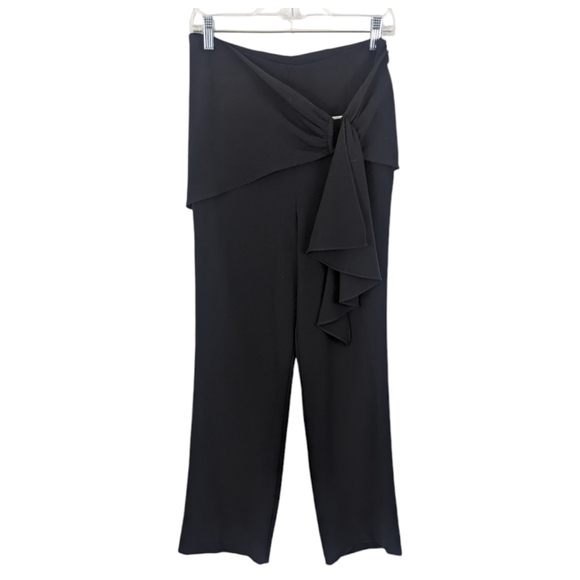 Cinq A Sept Drape Dress Pants Womens 8 Black Dressy Formal Cocktail Party - Picture 3 of 14